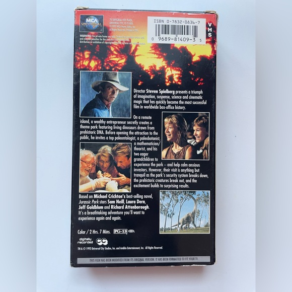 Jurassic Park VHS , 🍿🎥 1990s Vintage Blockbuster, Collectible - Picture 2 of 4